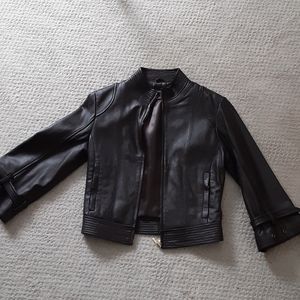 Arden B brown leather jacket, Small